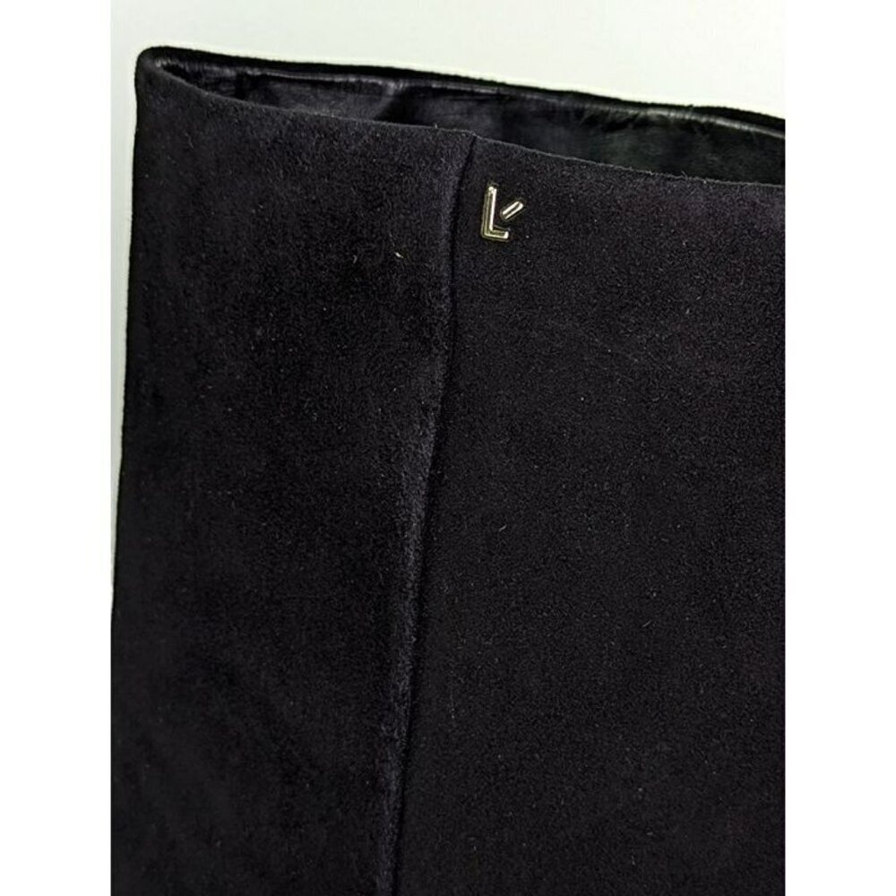 Larroude Kate Heels Boots Black Suede Knee High Stiletto Size 9 (MSRP $525) - Picture 5 of 12